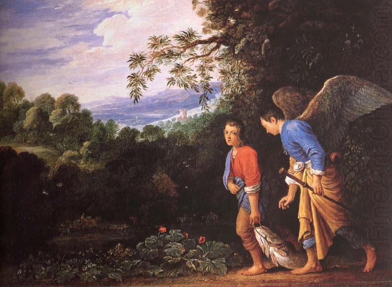 Adam Elsheimer Tobias and arkeangeln Rafael atervander with the fish china oil painting image